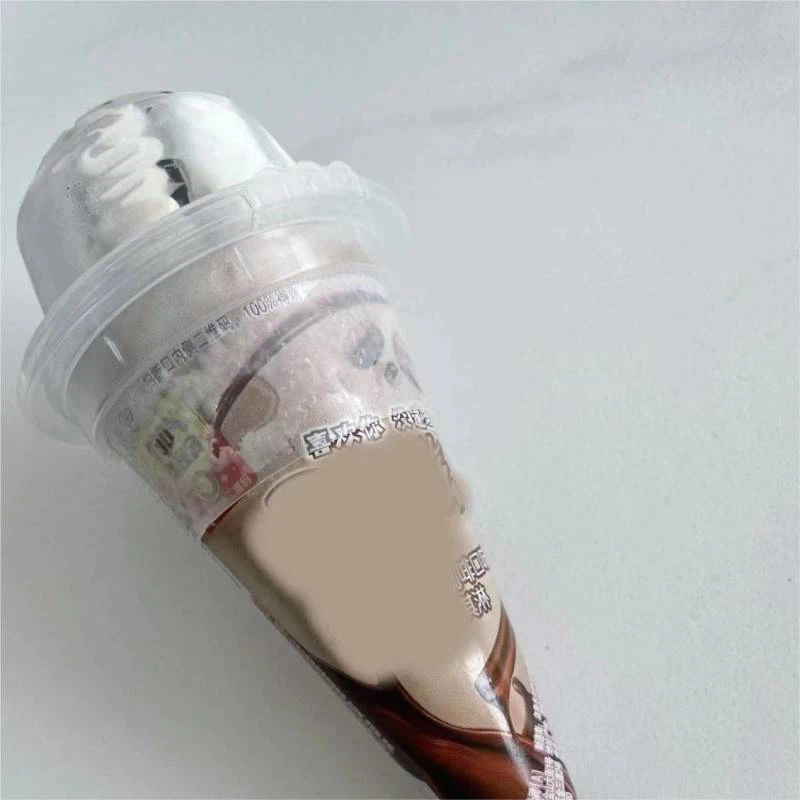 ice cream cone plastic lid combo