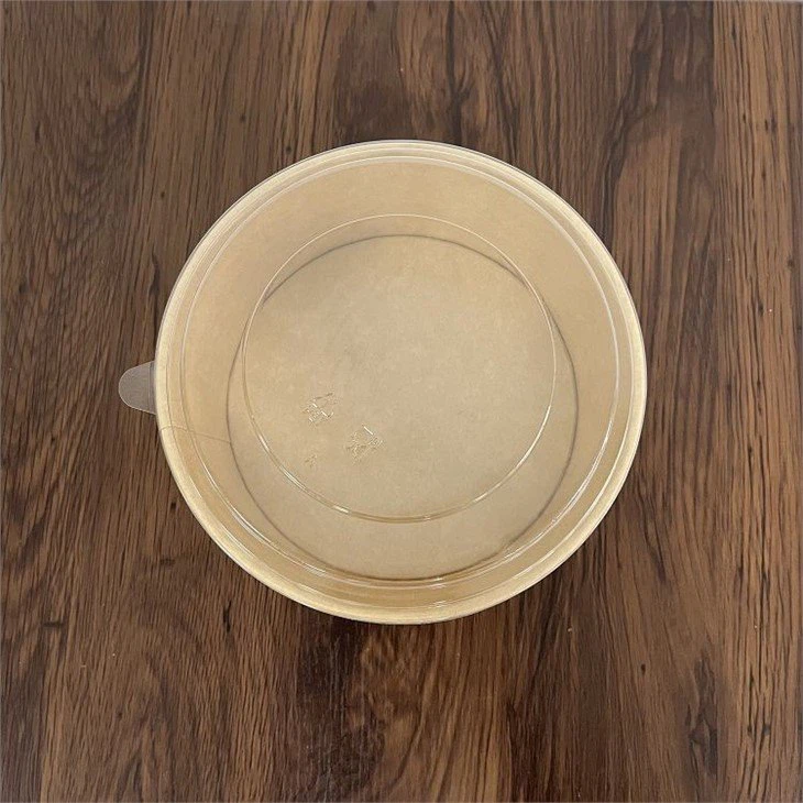 brown kraft bowl with lid(001)