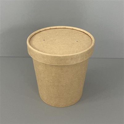 Одноразовые суповые миски на 16 унций по 500 мл с крышками